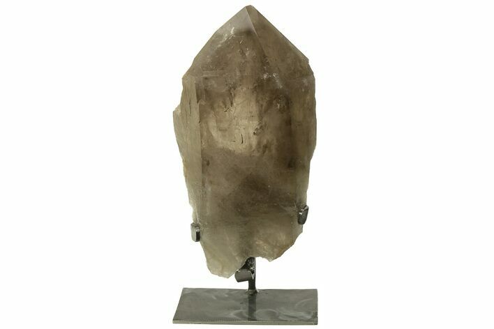 Huge Smoky Quartz Crystal on Metal Stand - Brazil #219132